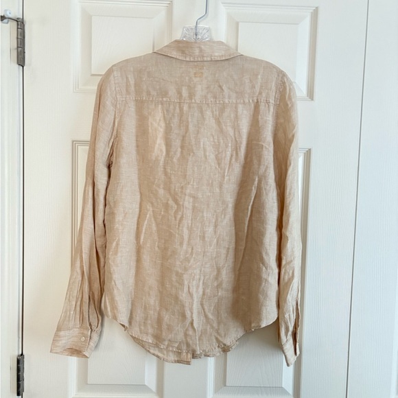 Lilly Pulitzer Sea View Linen Button Down Top SZ XS - Picture 3 of 6